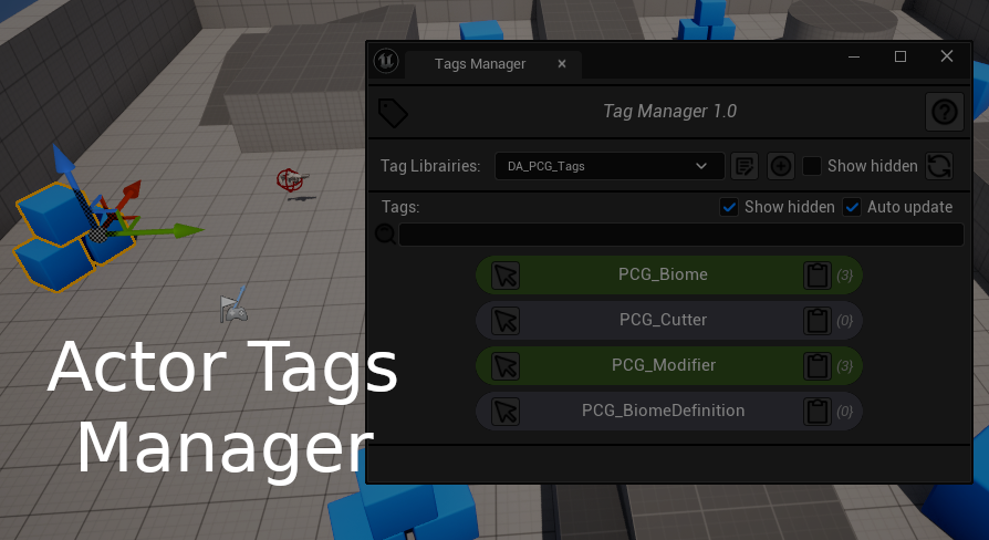 Unreal Actor Tags Manager